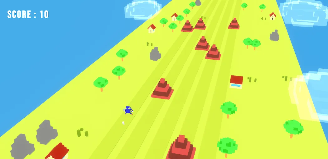 Sanic Run 3D на Андроид — Мод Много денег и без рекламы — скриншот 1