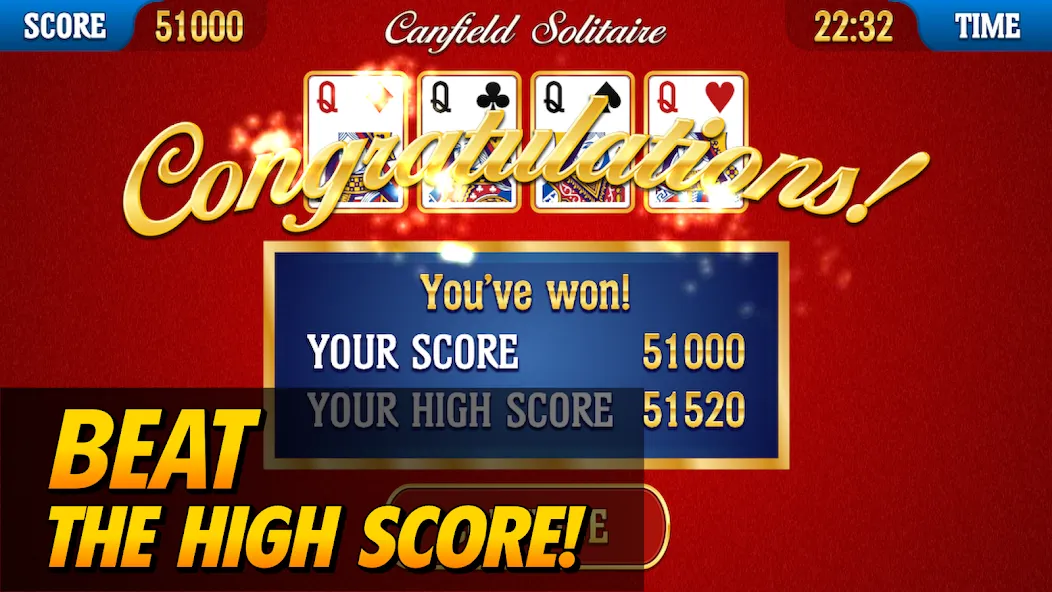 Взлом Canfield Solitaire — Без рекламы — скриншот 2