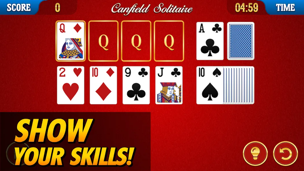 Взлом Canfield Solitaire — Без рекламы — скриншот 5