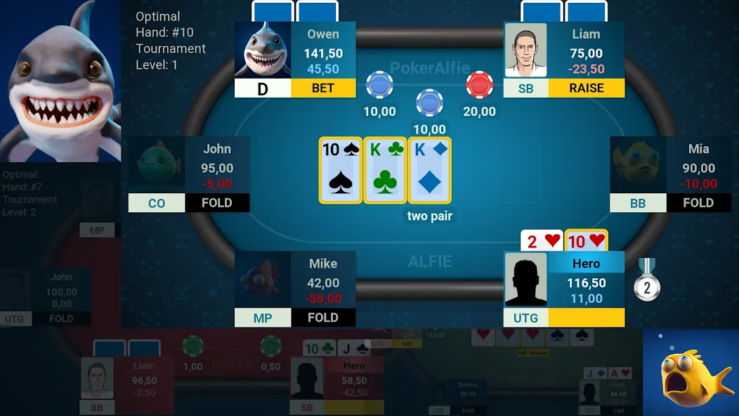 Offline Poker AI - PokerAlfie на Андроид — Мод Все открыто — скриншот 1