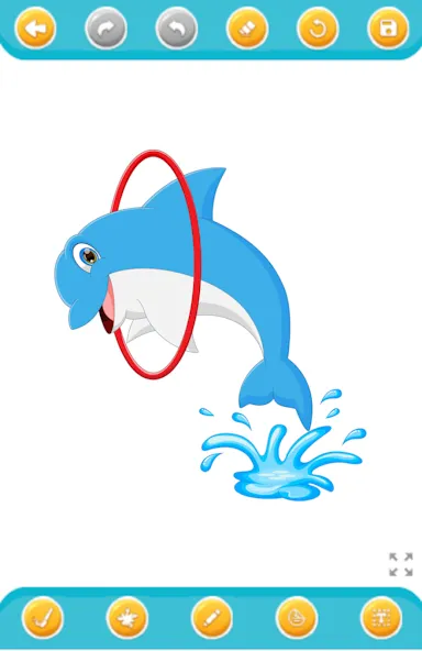 dolphin coloring game (Мод Все цвета и кисти открыты) — скриншот 4