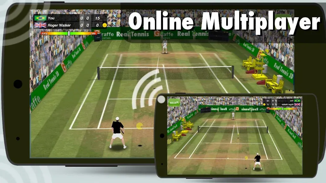 Tennis Champion 3D - Online Sp MOD APK на Android — Много денег — скриншот 2 Tennis Champion 3D - Online Sp MOD APK на Android — Много денег — скриншот 2