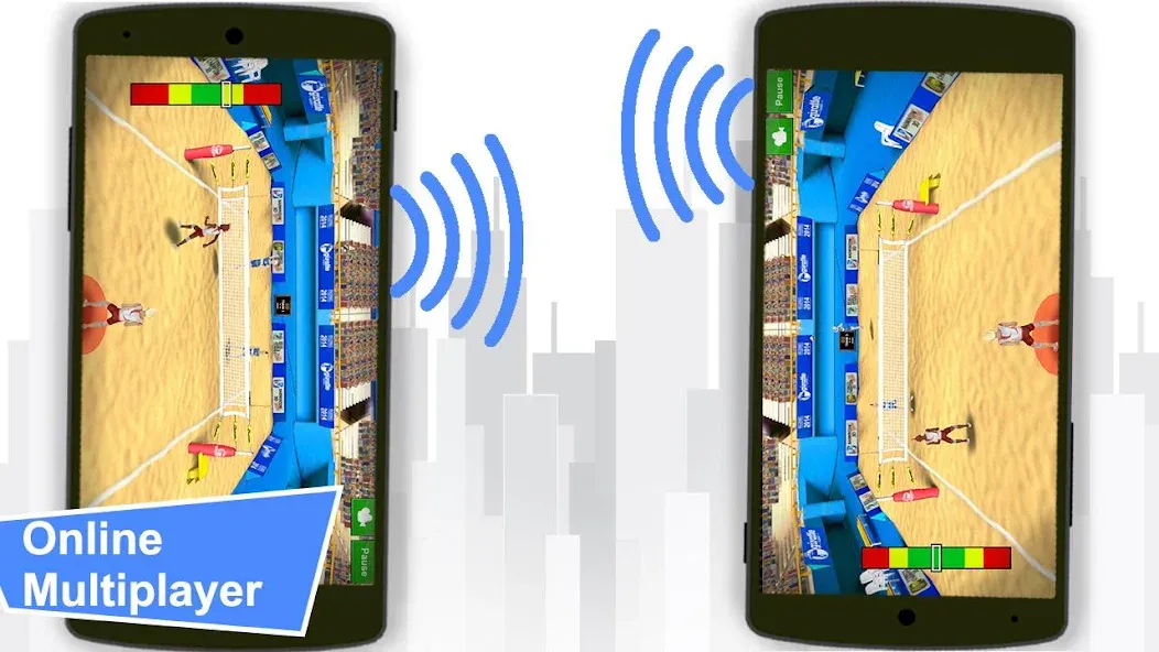 Volleyball Champions 3D - Onli Mod APK Много денег — Скачать на Андроид — скриншот 3