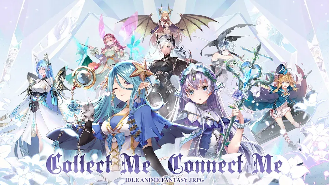 Girls' Connect: Idle RPG на Андроид — Мод Много денег — скриншот 1