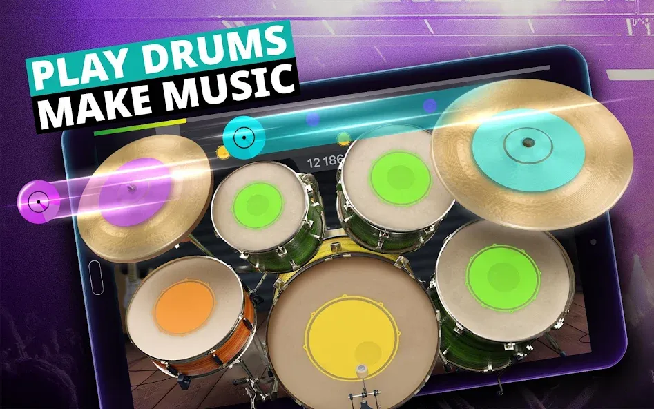 Drum Kit Music Games Simulator — Мод: Все разблокировано — скриншот 5