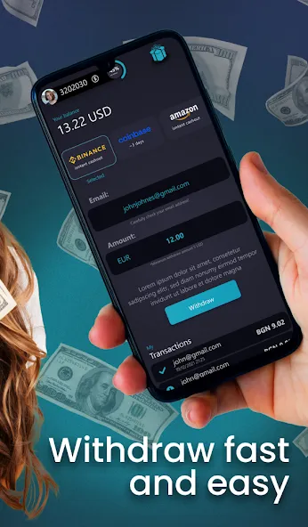 Cash Earning App Givvy Videos MOD APK на Android — Много денег — скриншот 3