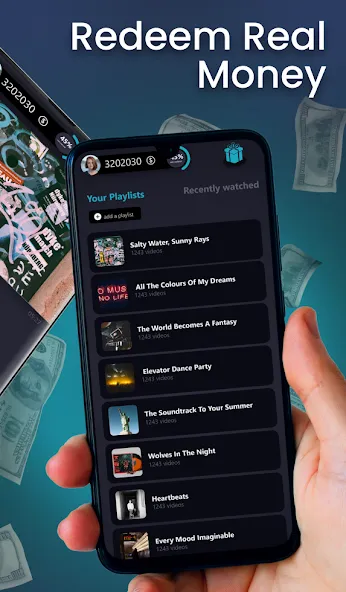 Cash Earning App Givvy Videos MOD APK на Android — Много денег — скриншот 5