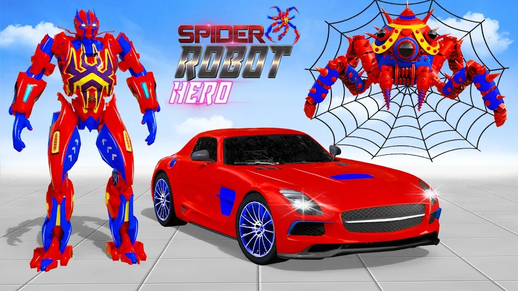 Spider Robot: Robot Car Games — Мод: Много денег — скриншот 4