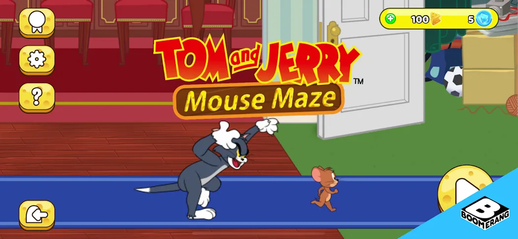 Скачать взломанную Tom & Jerry: Mouse Maze — Много сыра и денег — скриншот 1