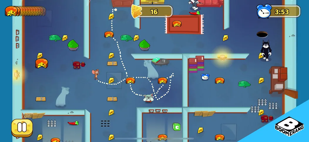 Скачать взломанную Tom & Jerry: Mouse Maze — Много сыра и денег — скриншот 4