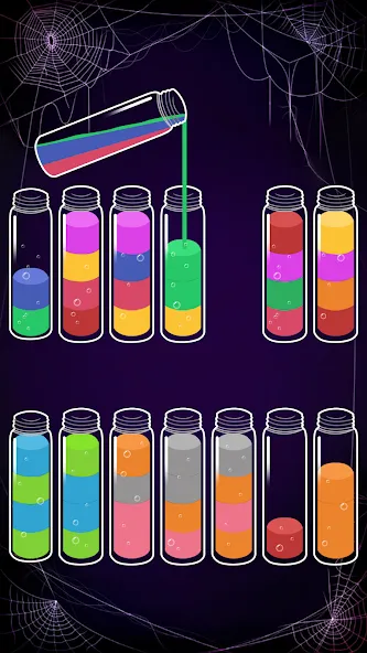 Скачать взломанную Soda Sort: Water Color Puzzle — Много денег и без рекламы — скриншот 5