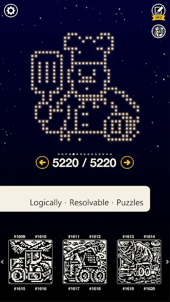 Nonogram galaxy MOD APK на Android — Бесконечные подсказки — скриншот 2