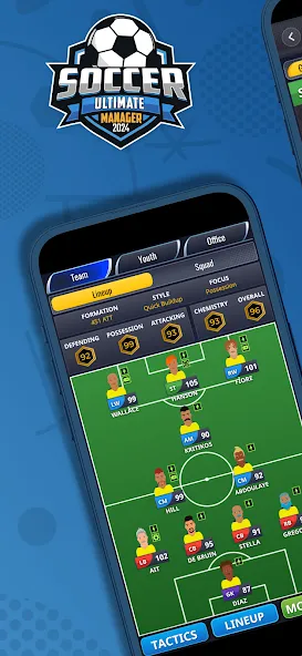 Скачать Ultimate Soccer Manager 2024 с модом — Много денег — скриншот 1 Скачать Ultimate Soccer Manager 2024 с модом — Много денег — скриншот 1