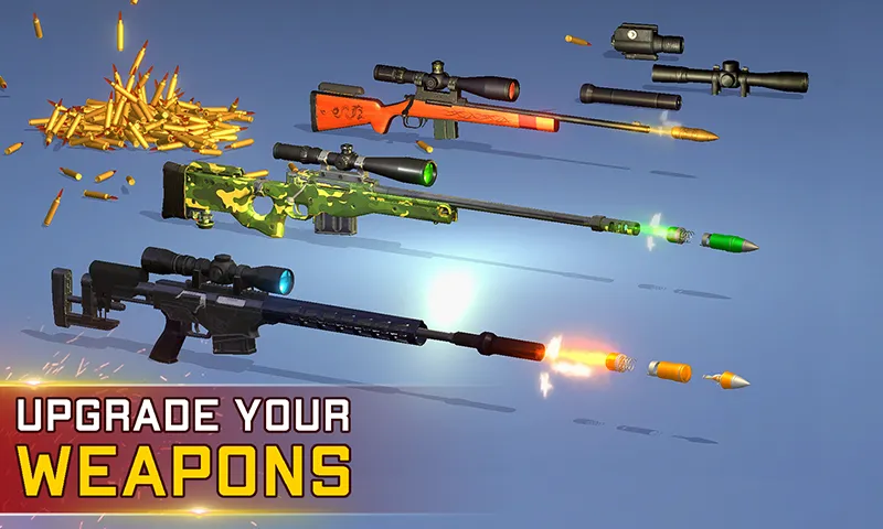 Sniper Gun Shooting game — Взломанная версия (Много денег) — скриншот 4