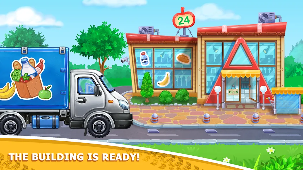 Скачать Kids truck games Build a house с модом — Все открыто — скриншот 5