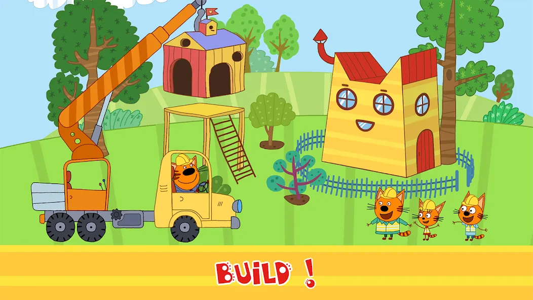 Скачать Kid-E-Cats Cars, Build a house — Последняя версия (Все открыто) — скриншот 5