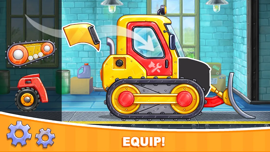 Скачать взлом Car games Bulldozer for kids 5 на Андроид — Все открыто — скриншот 1