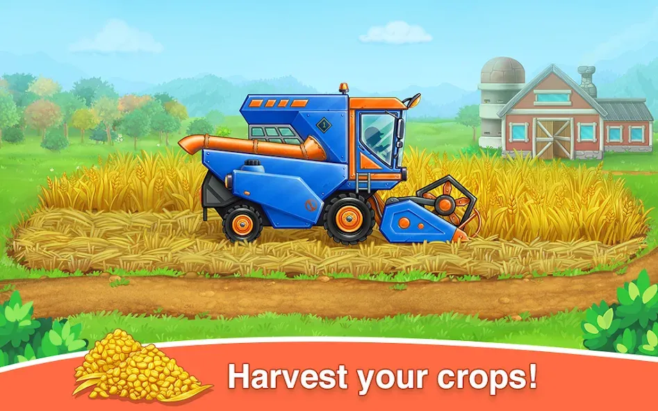 Farm land & Harvest Kids Games (Мод Много денег) — скриншот 4