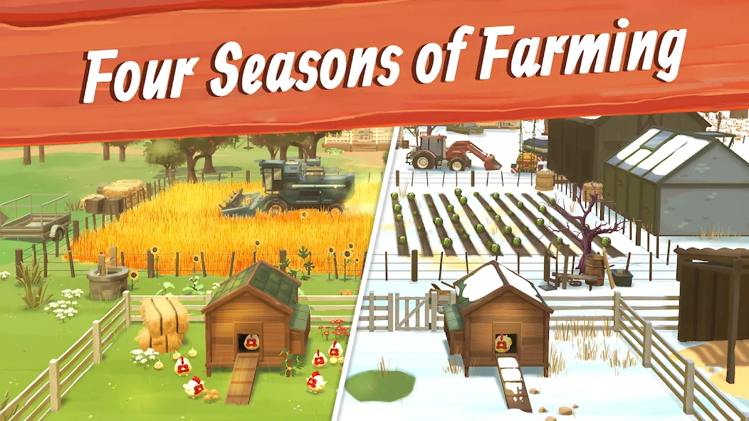 Скачать взломанную Big Farm: Mobile Harvest — Много денег — скриншот 2