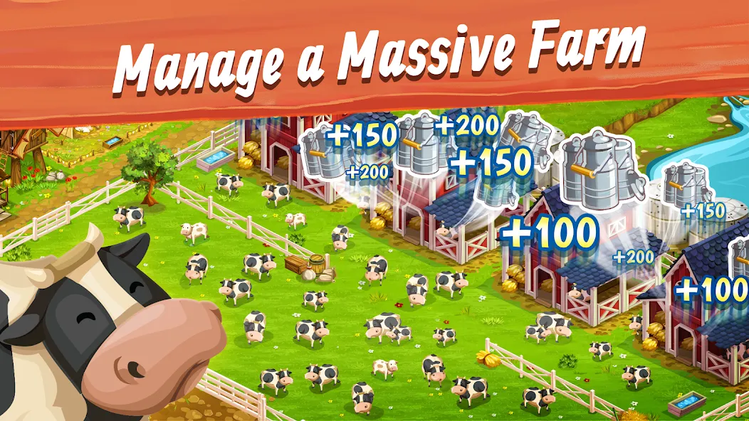 Скачать взломанную Big Farm: Mobile Harvest — Много денег — скриншот 3