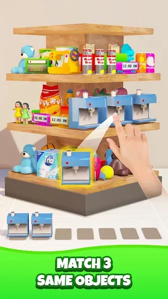 Скачать взломанную Match Triple Goods 3D — Много денег и без рекламы — скриншот 3