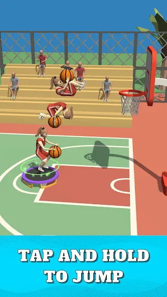 Скачать взломанную Dunk Team — Много денег — скриншот 1