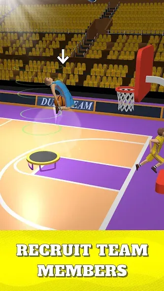 Скачать взломанную Dunk Team — Много денег — скриншот 4