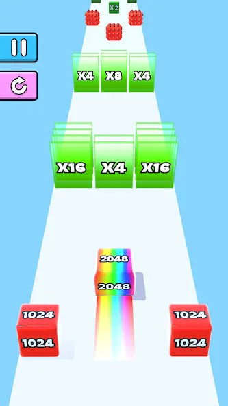 Скачать Jelly Run 2048 (Мод: Много денег) на Андроид — скриншот 1