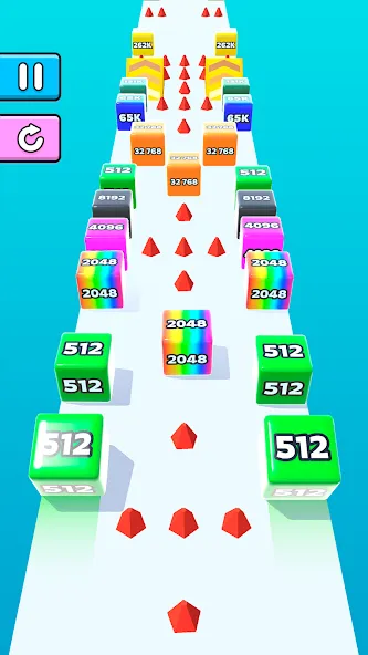 Скачать Jelly Run 2048 (Мод: Много денег) на Андроид — скриншот 4