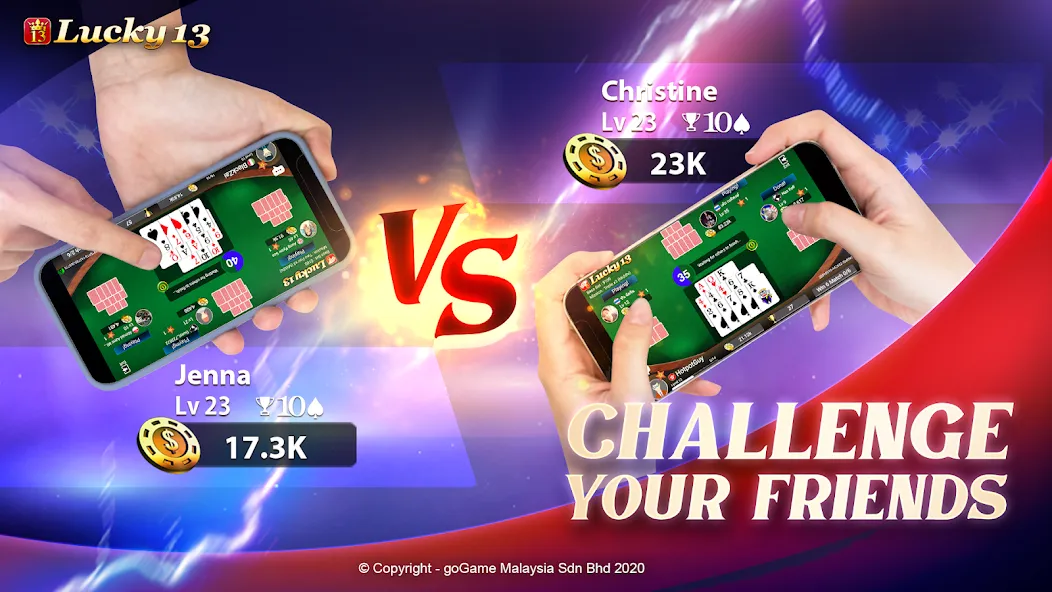 Скачать Lucky 13: 13 Poker Puzzle на Андроид — Бесконечные подсказки — скриншот 1 Скачать Lucky 13: 13 Poker Puzzle на Андроид — Бесконечные подсказки — скриншот 1