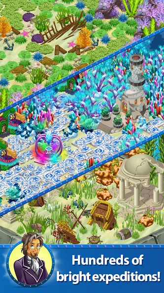 Treasure Diving MOD APK на Android — Много денег и кристаллов — скриншот 2