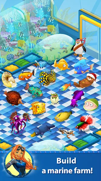 Treasure Diving MOD APK на Android — Много денег и кристаллов — скриншот 4