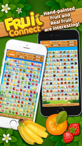 Fruit Connect MOD — Много денег на Андроид — скриншот 1