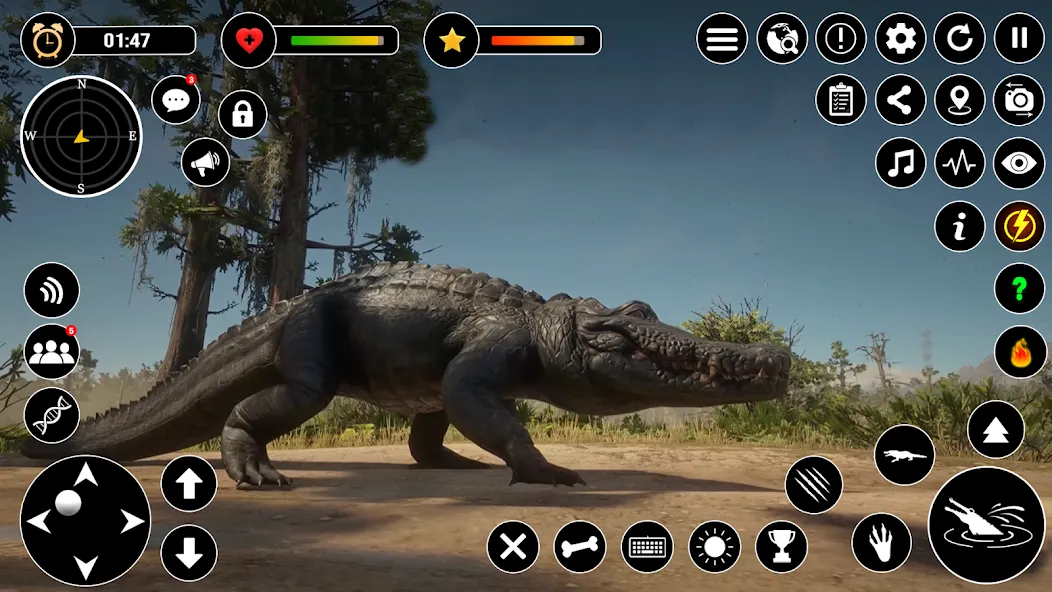 Скачать Animal Crocodile Attack Sim — Последняя версия (Много денег) — скриншот 1