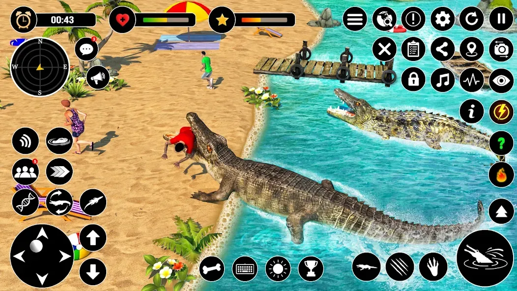 Скачать Animal Crocodile Attack Sim — Последняя версия (Много денег) — скриншот 3