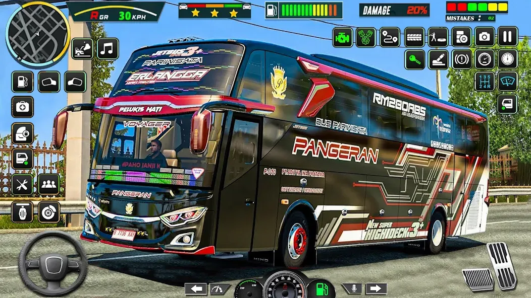 Public Coach Bus Driving Game MOD APK на Android — Много денег — скриншот 3
