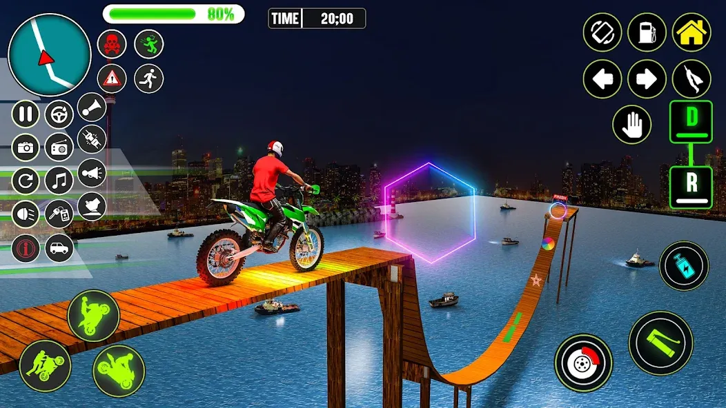 Взломанная GT Bike Racing Game Moto Stunt на Андроид — Много денег — скриншот 4 Взломанная GT Bike Racing Game Moto Stunt на Андроид — Много денег — скриншот 4