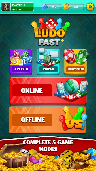 Multiplayer Dice Ludo Games — Мод: Много денег — скриншот 1