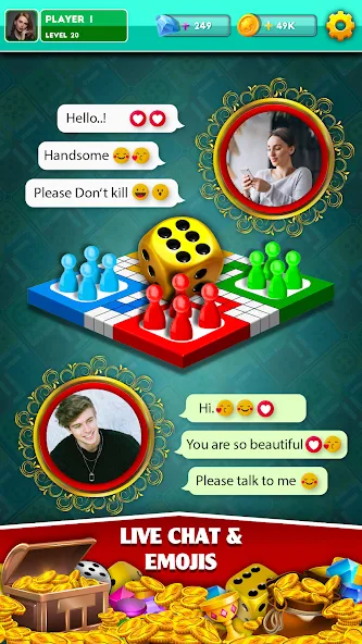 Multiplayer Dice Ludo Games — Мод: Много денег — скриншот 2