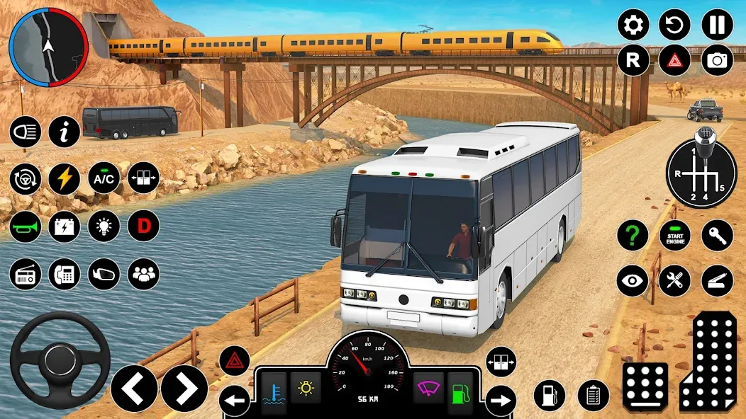 Скачать Offroad Bus Simulator Bus Game — Много денег — скриншот 1