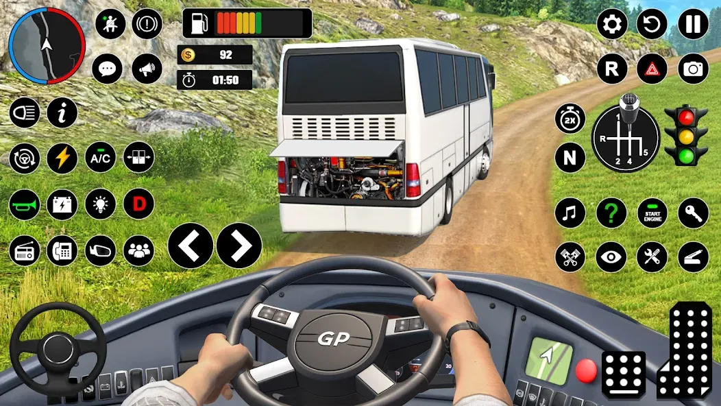Скачать Offroad Bus Simulator Bus Game — Много денег — скриншот 3