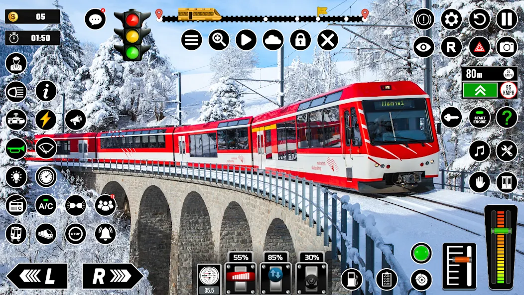 Railway Train Simulator Games MOD APK — Много денег — скриншот 2