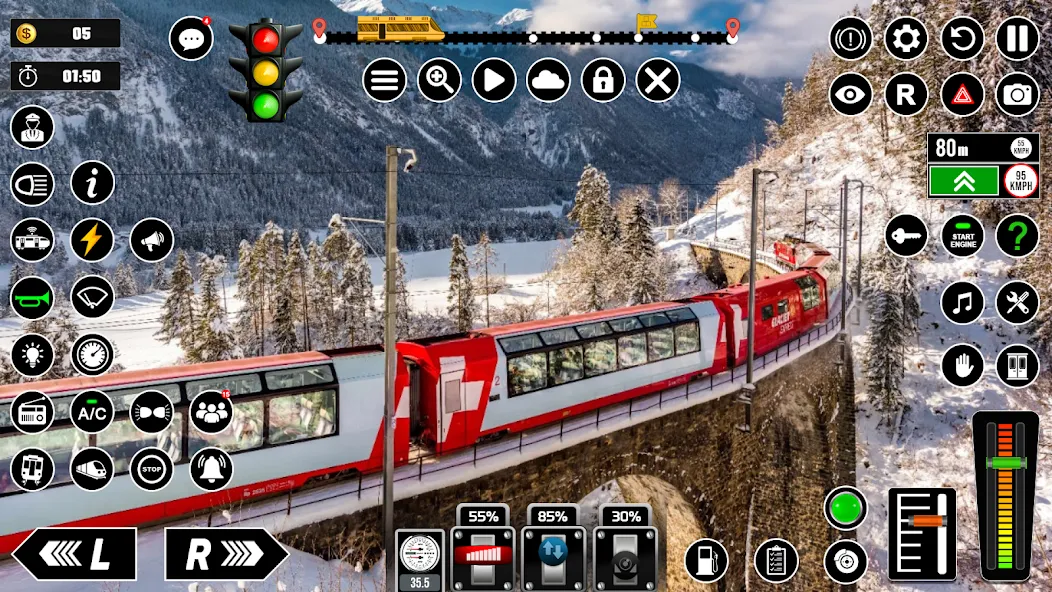 Railway Train Simulator Games MOD APK — Много денег — скриншот 5