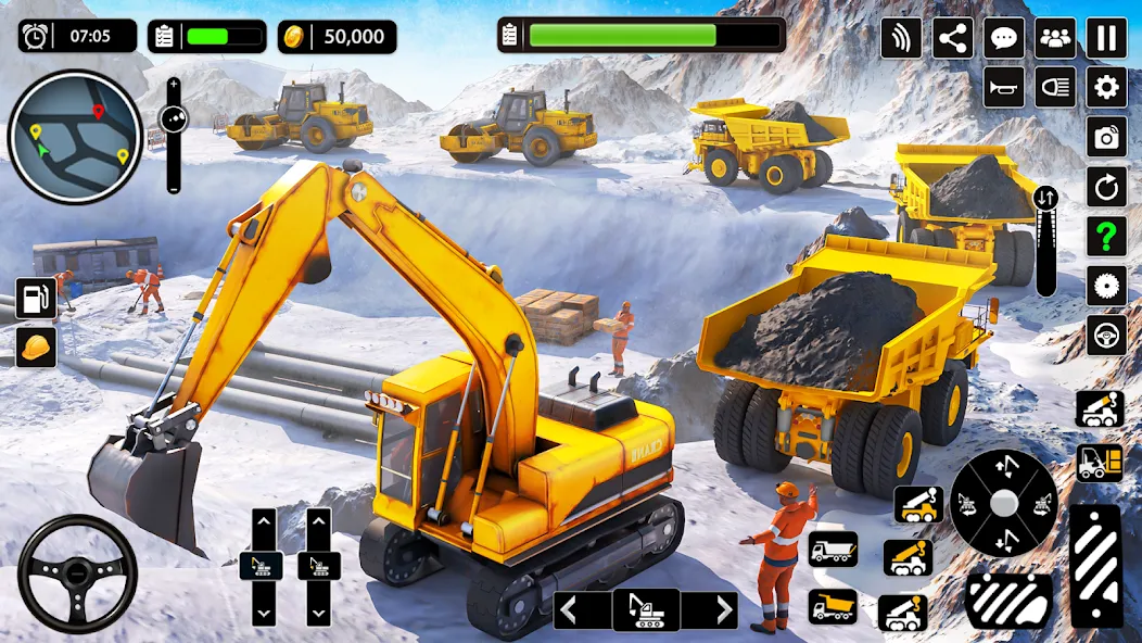 Взлом Snow Offroad Construction Game — Много денег — скриншот 2