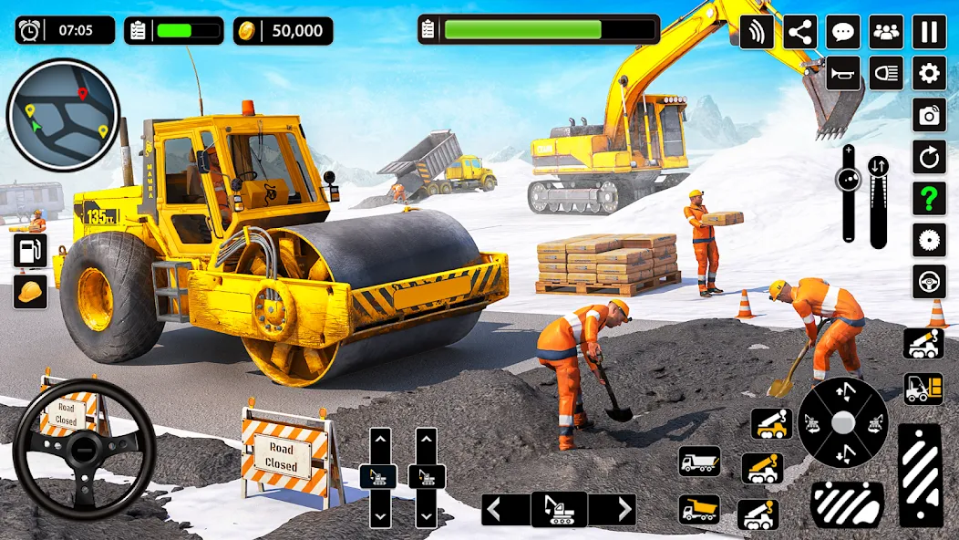 Взлом Snow Offroad Construction Game — Много денег — скриншот 4