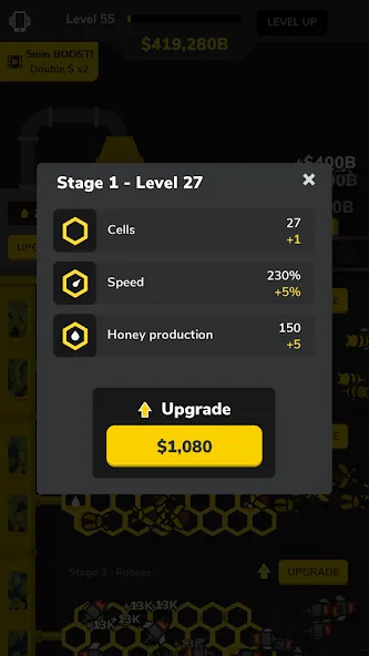 Idle Bee Factory Tycoon на Андроид — Много денег — скриншот 2