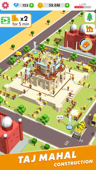 Idle Construction 3D (Мод Много денег) — скриншот 5