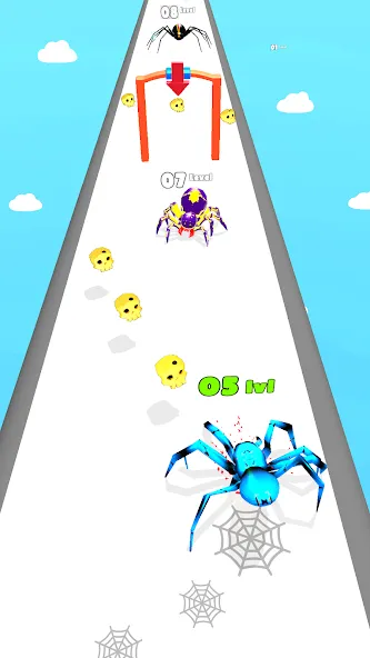 Insect Run - Spider Evolution на Андроид — Мод Много денег — скриншот 3