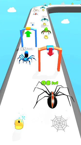Insect Run - Spider Evolution на Андроид — Мод Много денег — скриншот 5