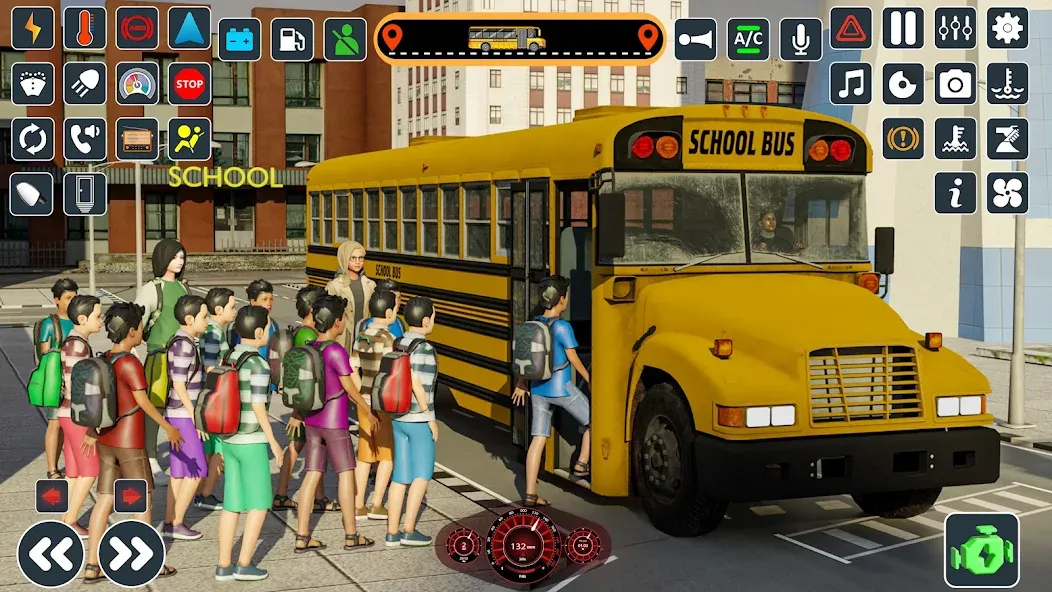 Скачать School Bus 3d : City Bus Games (Мод: Много денег) на Андроид — скриншот 3